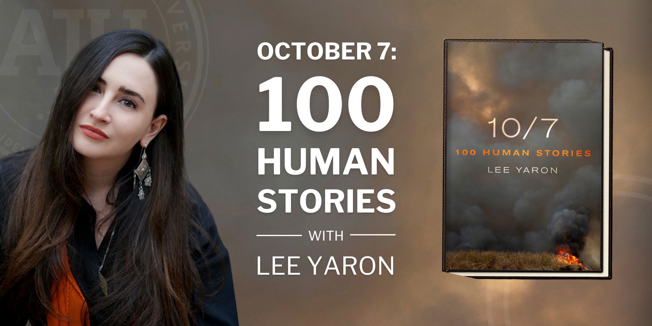 Lee Yaron with book 100 Human Stories